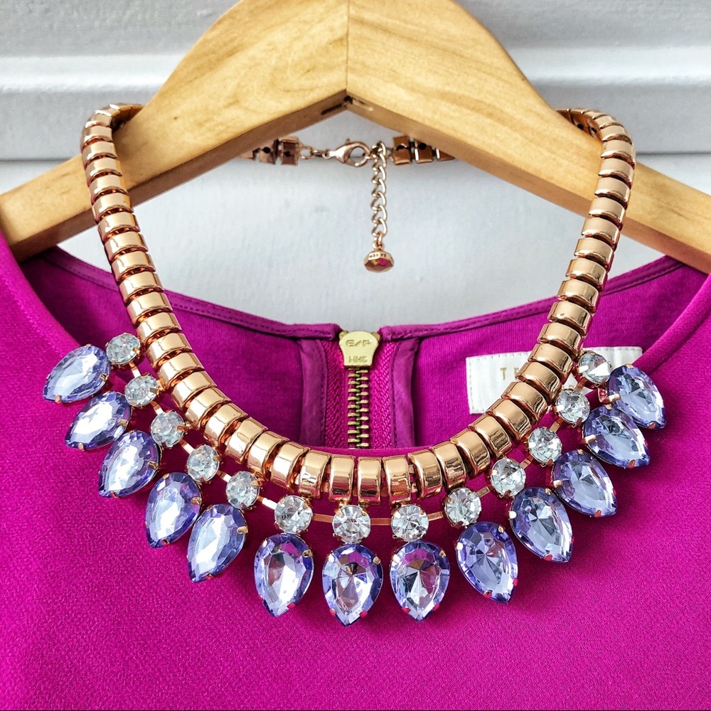 Ted Baker Swarovski Crystal and Rose Gold Necklace
